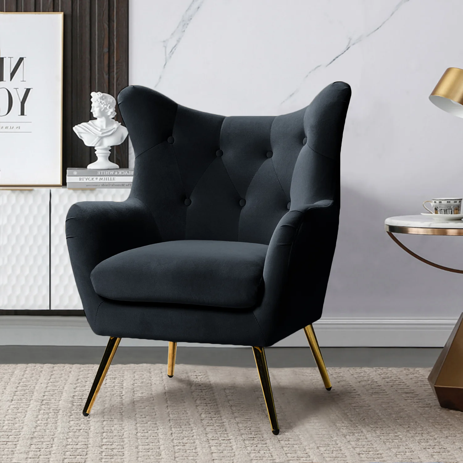 Arama Accent Chair in Black
