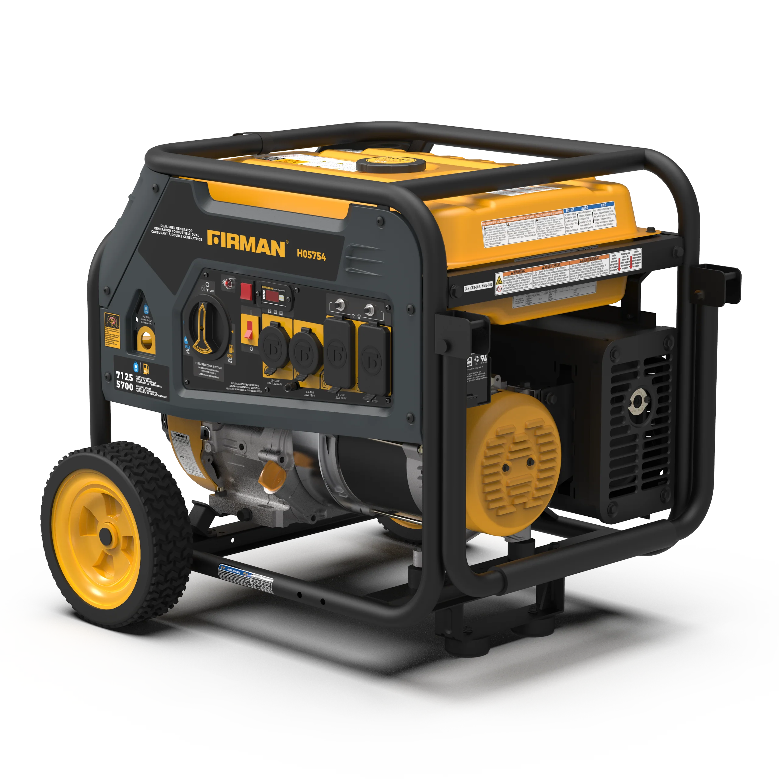 Dual Fuel Portable Generator 5700W Recoil Start 120/240V