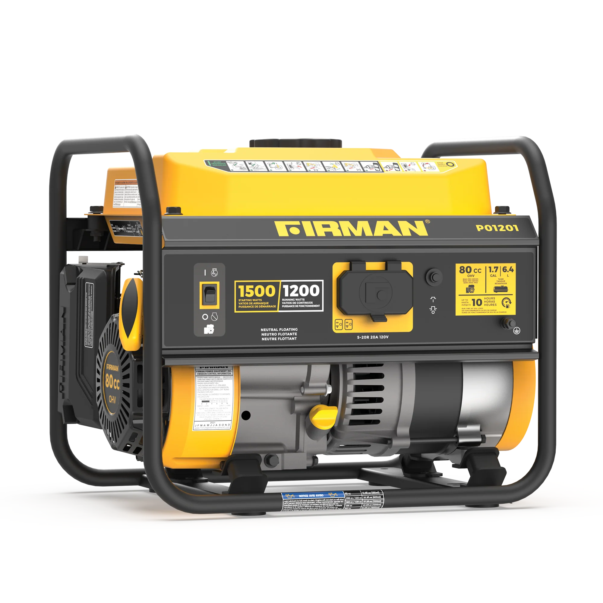 Gas Portable Generator 1500W Recoil Start