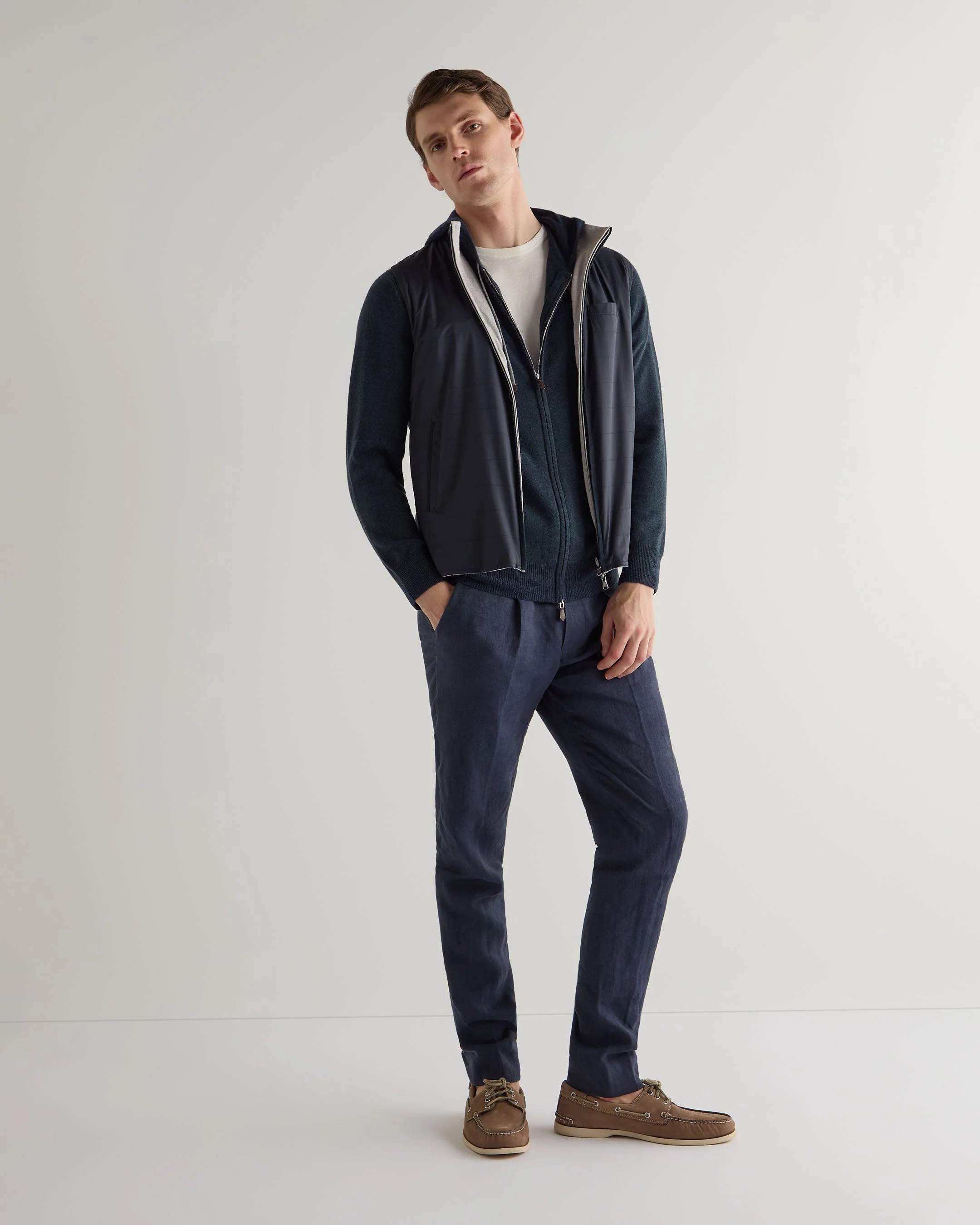 Men's Ladbroke Cashmere Hoodie Indigo Blue