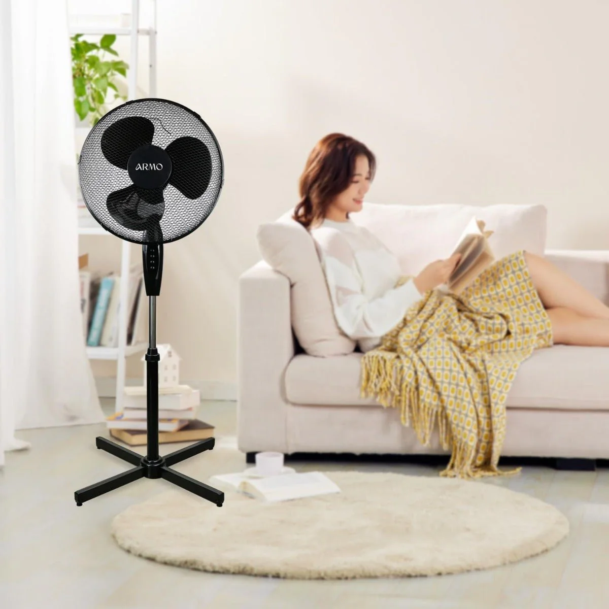 Dynastar 220 volts pedestal fan 16 inch Fan Oscillating Black 220v 240 volts 50 hz ARMOFP40A