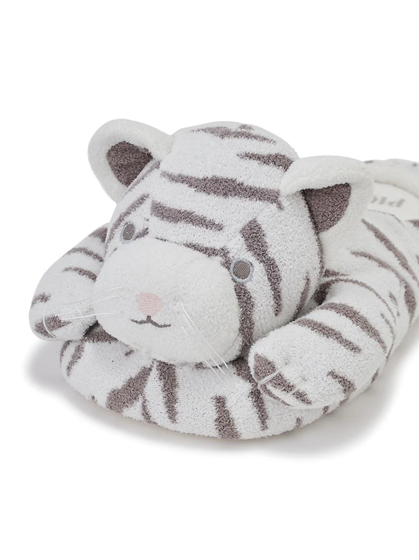 Men's White Tiger House Slippers