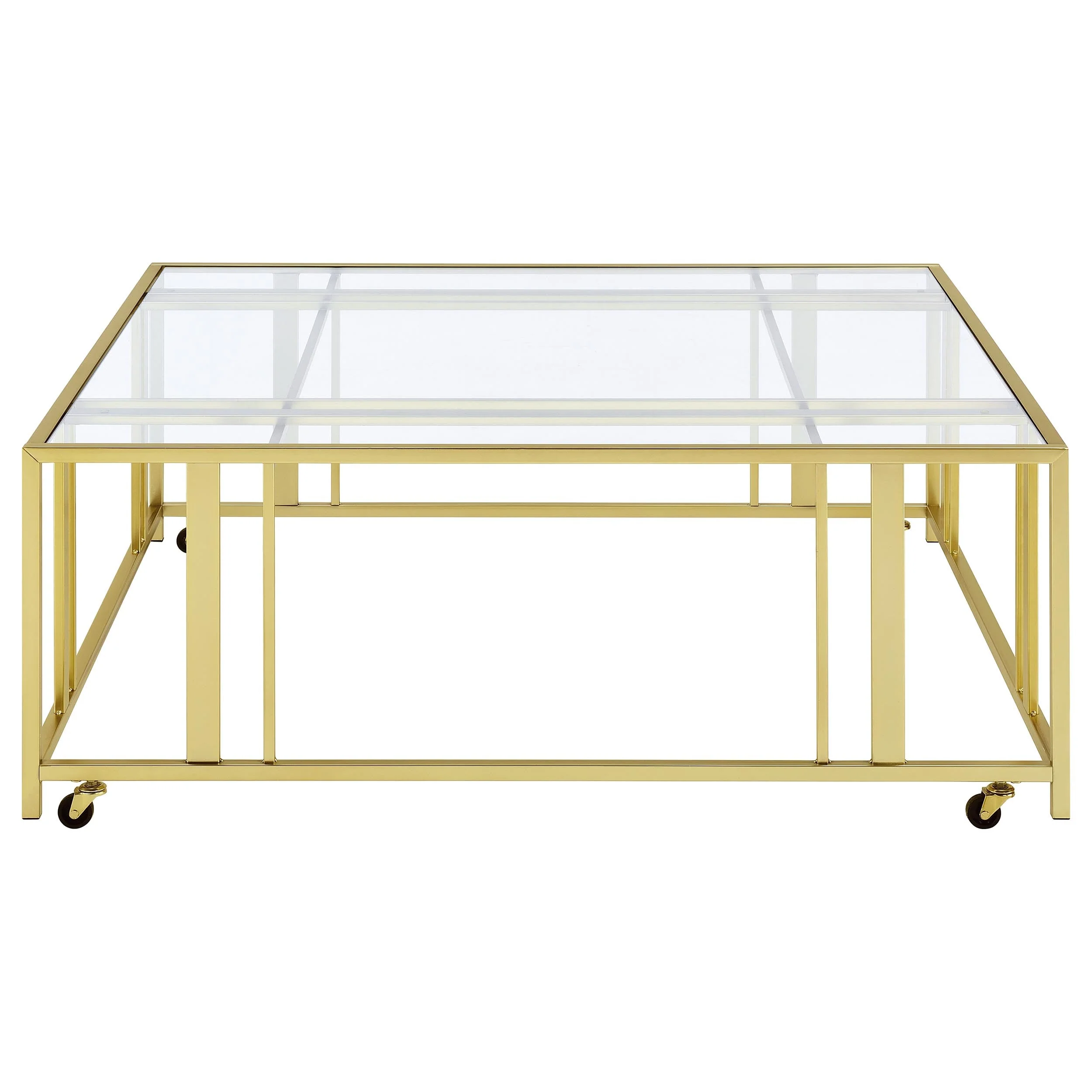 Adri Rectangular Glass Top Coffee Table