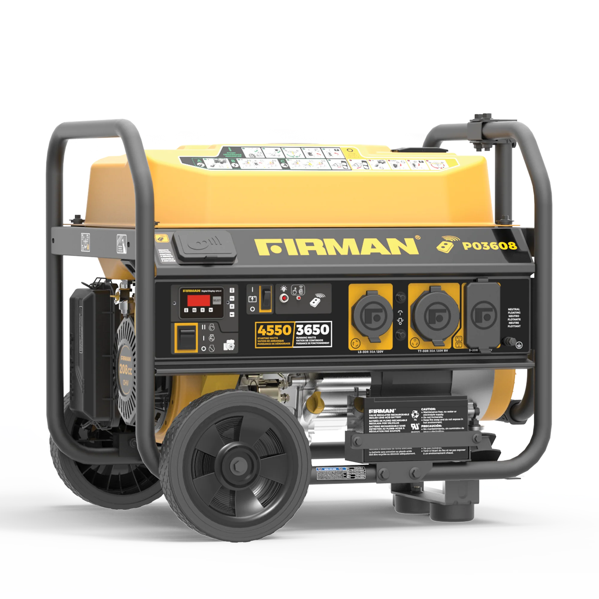 Gas Portable Generator 4550W  Remote Start 120V