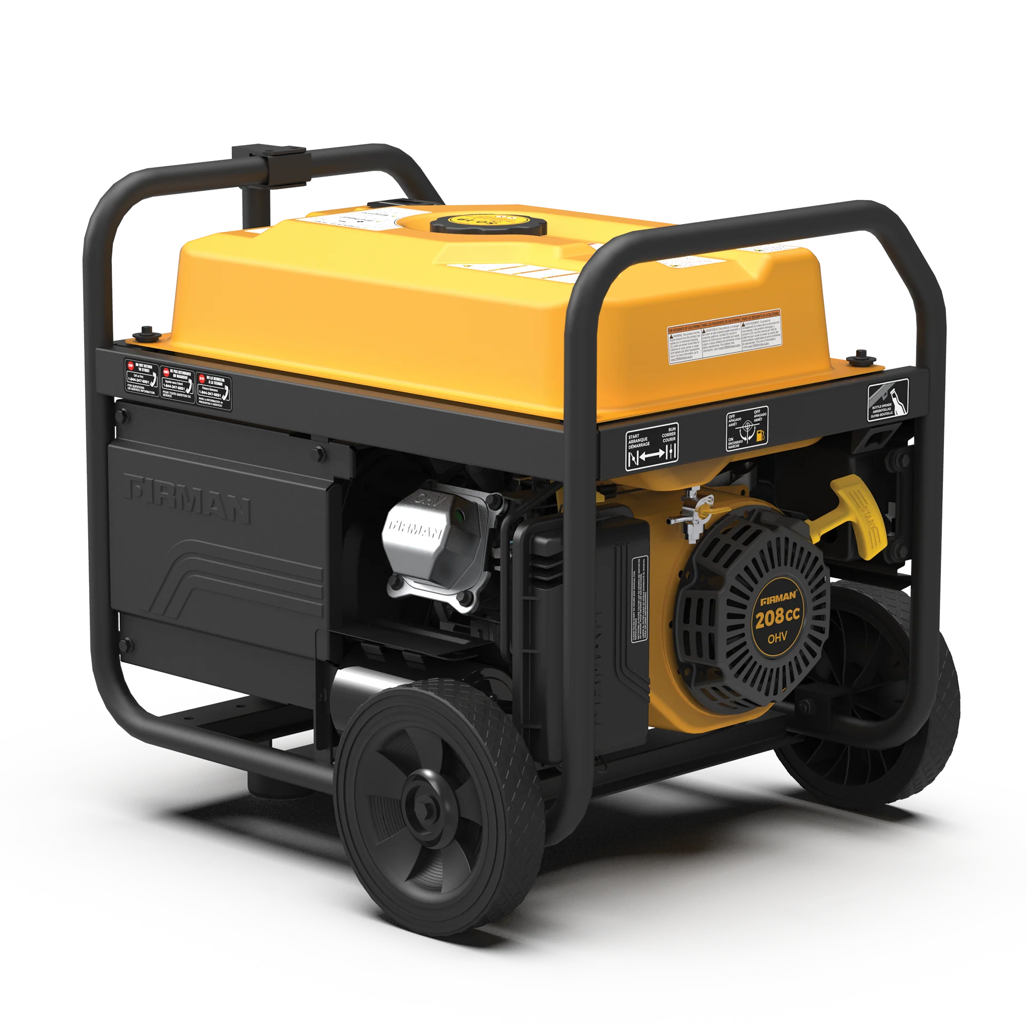 Gas Portable Generator 4550W Recoil Start 120/240V with CO ALERT