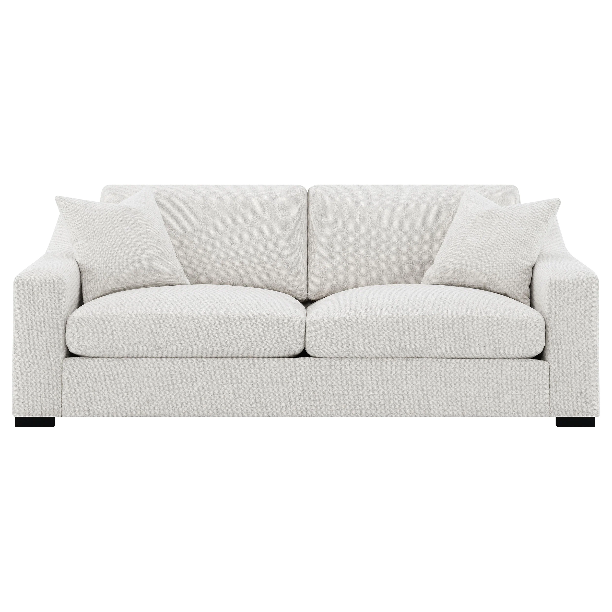 Ashlyn Fabric Upholstered Track Arm Sofa Sand