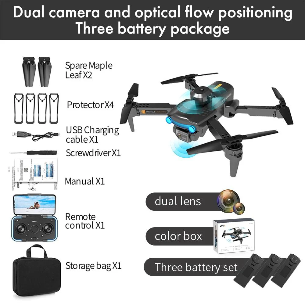 2024 New F187 Pro Drone - 4K HD Dual Camera Fixed Height Obstacle Avoidance 2.4Ghz Wifi Fpv Foldable Quadcopter RC Dron Toys Gifts