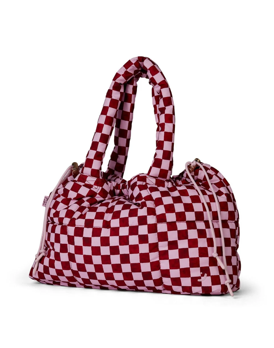 Crimson Haze Marshmallow Midi Tote