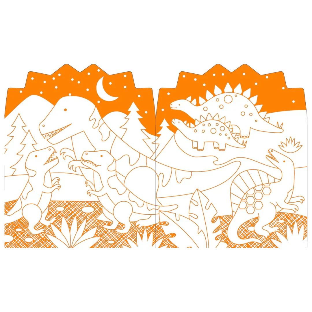 Colouring Book with Stickers - Dinosaurs