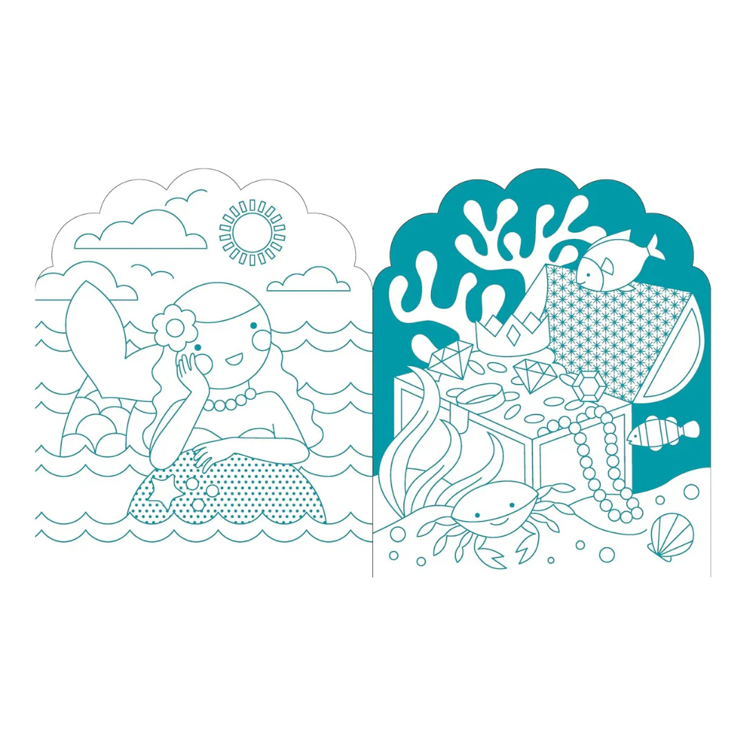 Colouring Book with Stickers - Mermaids