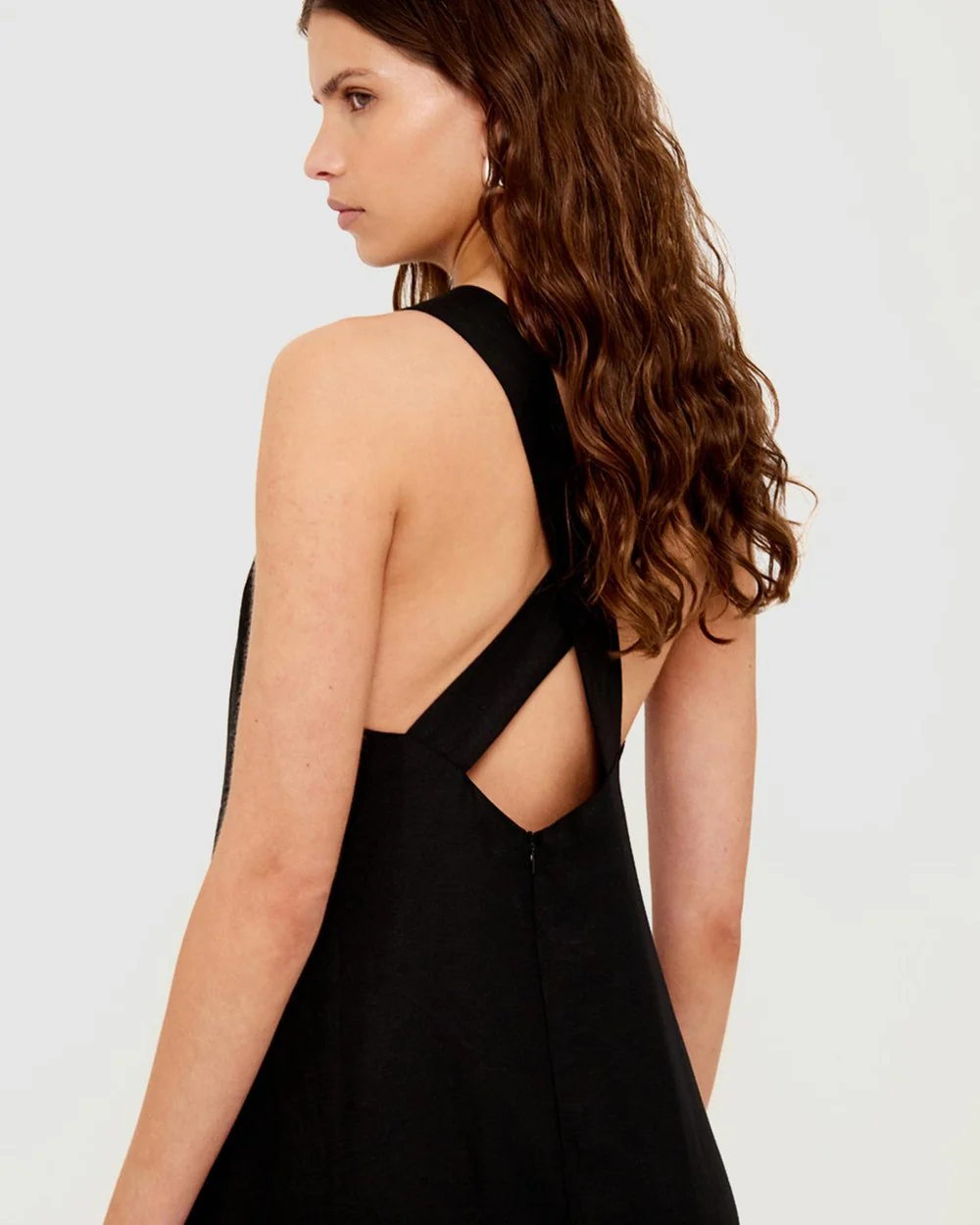 Sabine Cross Back Maxi Dress - Black