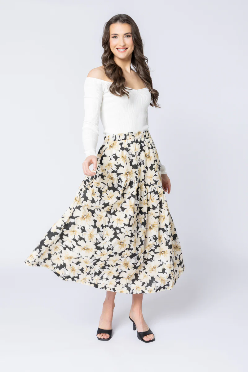 Devine Maxi Skirt - Burnt Sienna (SL3558-4)