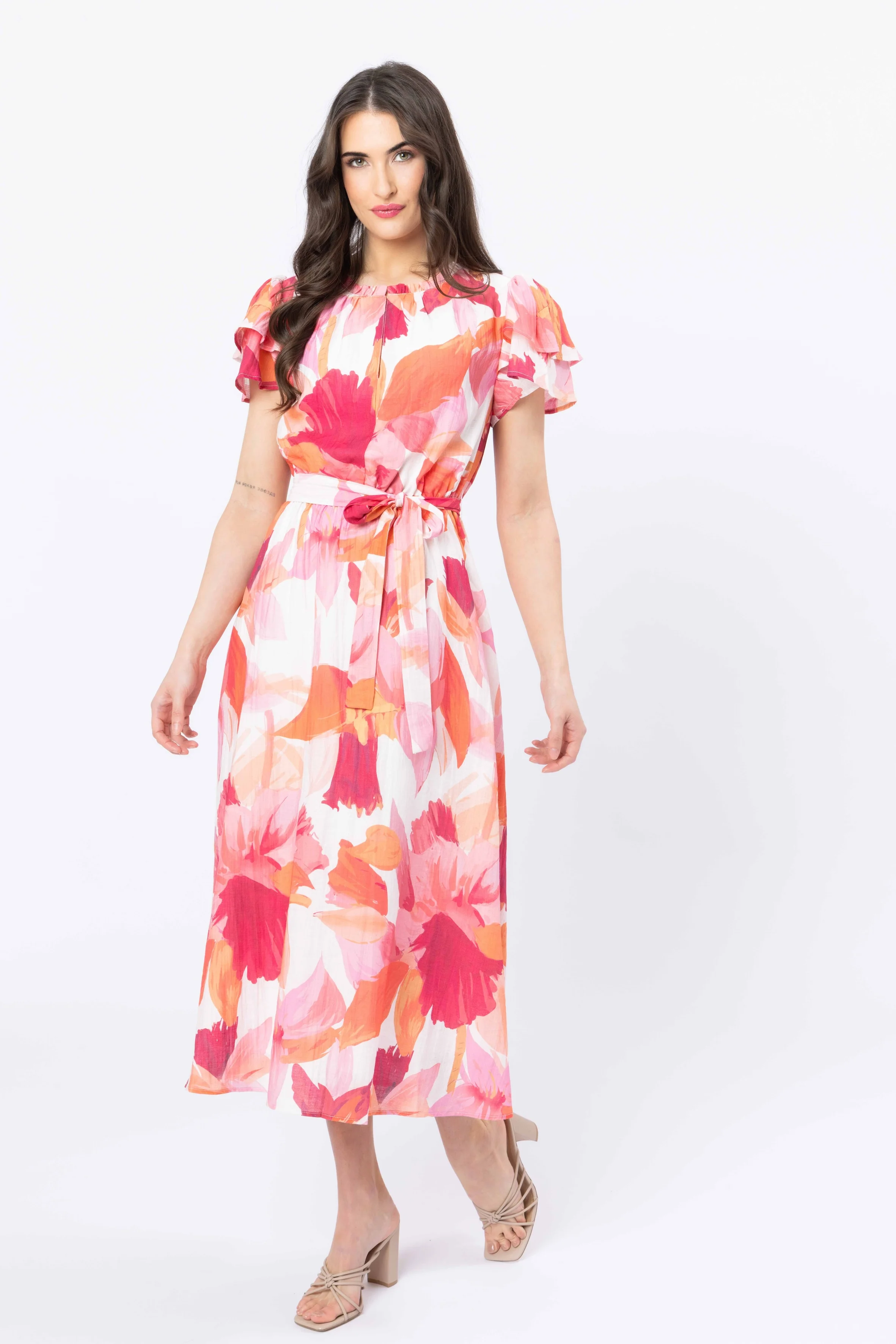 Coastal Maxi Dress - Pink Peach (SL3585-2)