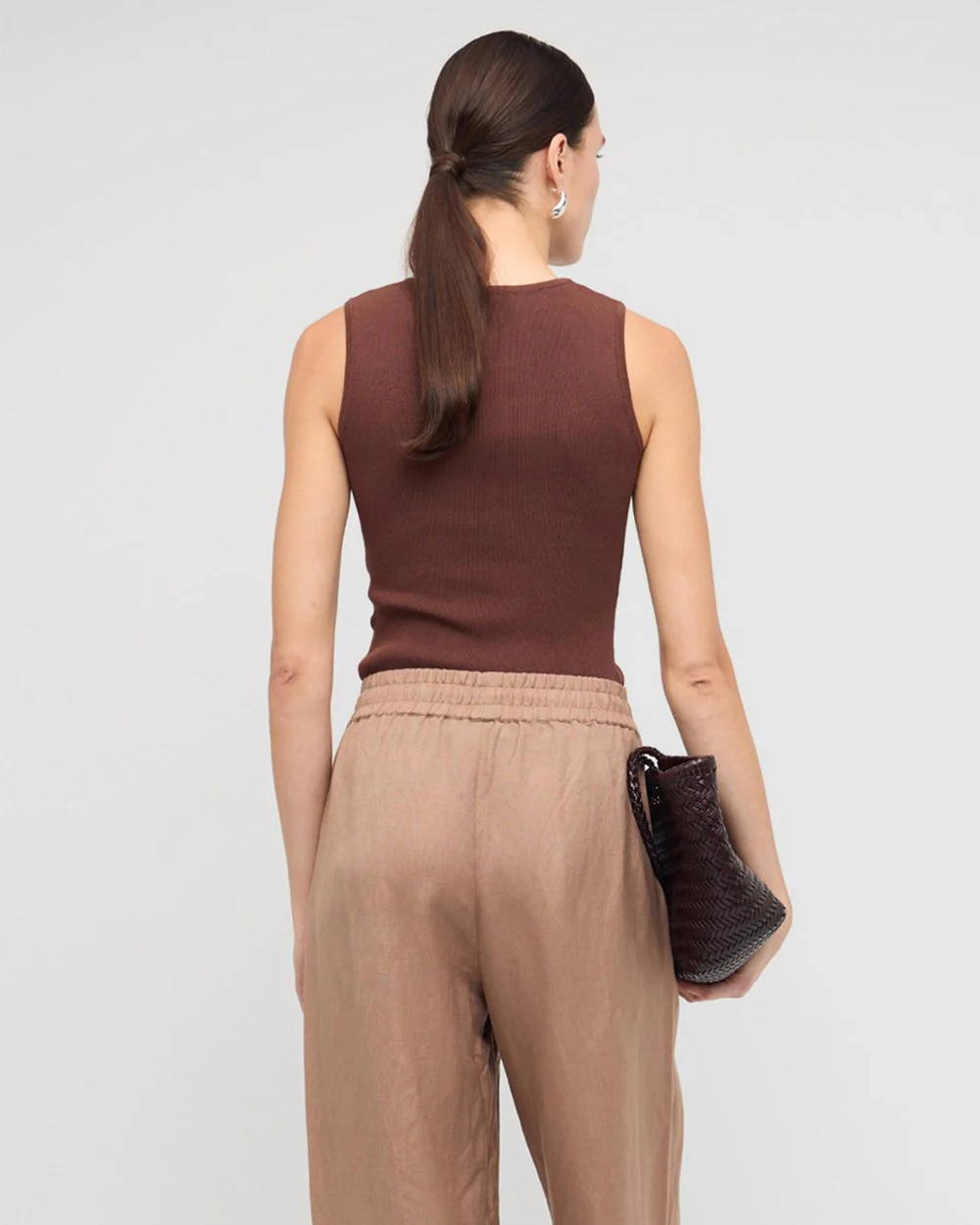 Arden Cutout Knit Top - Chocolate