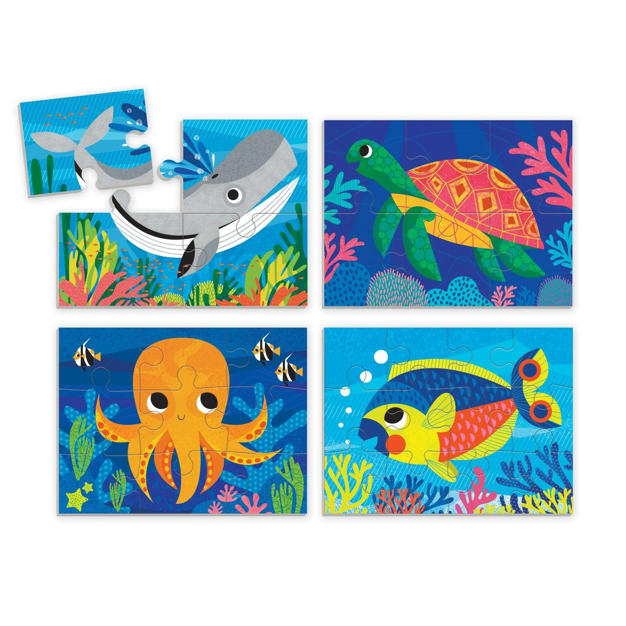 4-in-a-box Puzzle Sets - Ocean  Friends