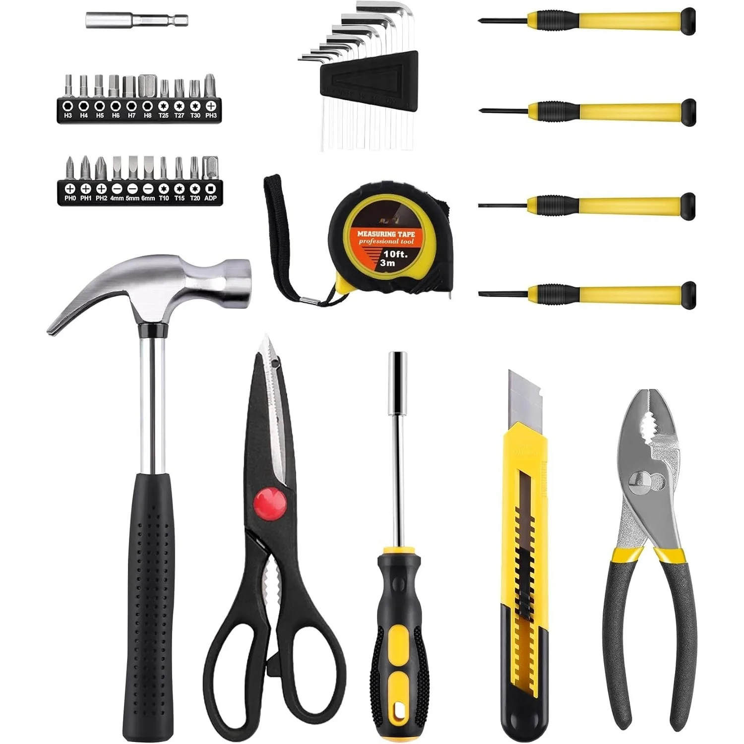 40-Piece Tool Set - General Household Hand Tool Kit with Plastic Toolbox Storage Case