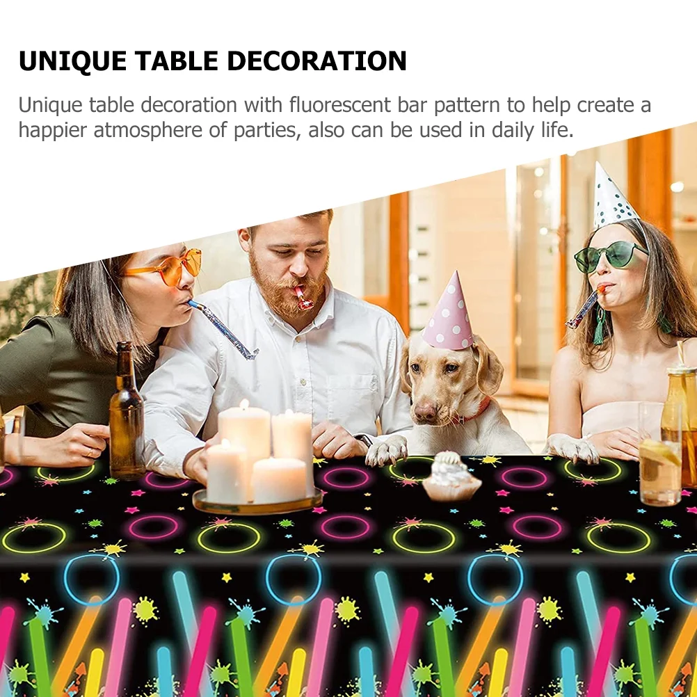 unbranded  Neon Tablecloth Party Decor Birthday Wedding Tablecloths Child