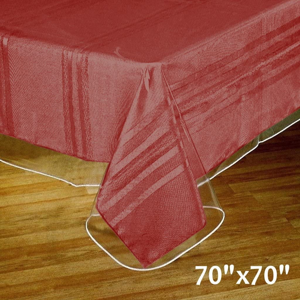 Clear Square Plastic Vinyl Tablecloth Waterproof Wipeable or Table Cover Linens Wedding Party Decorations