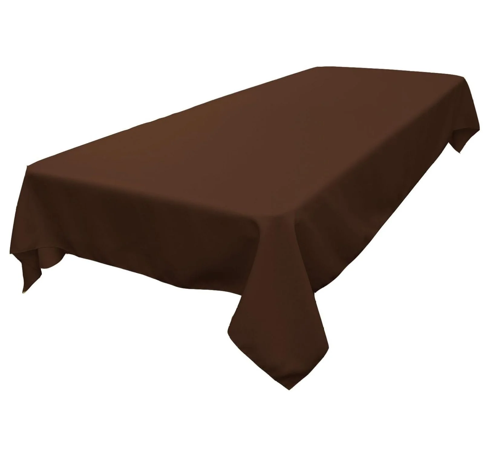 Polyester Poplin Washable Rectangular Tablecloth, Stain and Wrinkle Resistant Table Cover 60x84, Fabric Table Cloth for Dinning, Kitchen, Party, Holiday 60 by 84-Inch, Brown