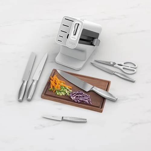 2025 Ninja Freidora de aire MAX PRO, 6,2 L Negro/Cobre, AF180EUCP + Set de cuchillos Ninja StaySharp Blanco, K62006EUWH + Sartén Ninja Foodi ZEROSTICK 28 cm, Gris, C30028EU