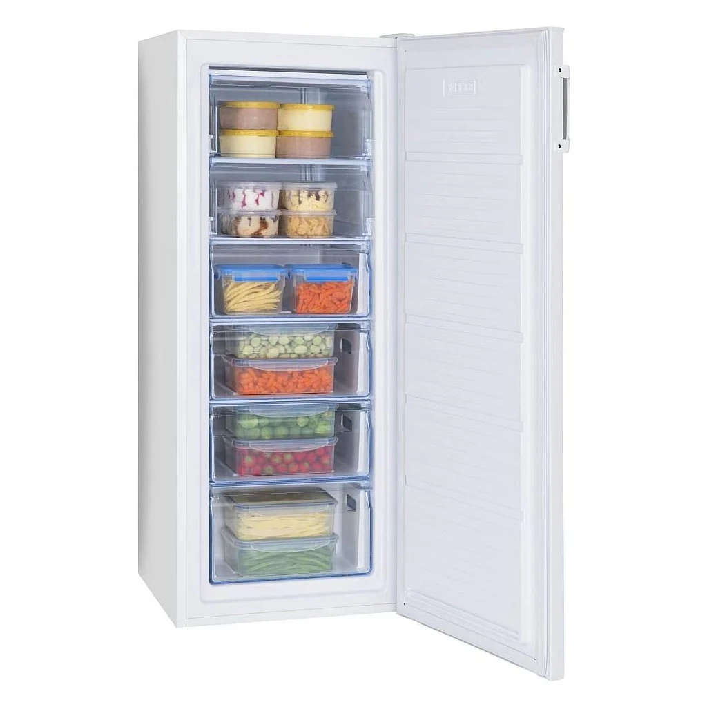 2025 Congelador vertical Amica GS 324 100 W blanco – 155 litros, 4 cajones, 2 compartimentos