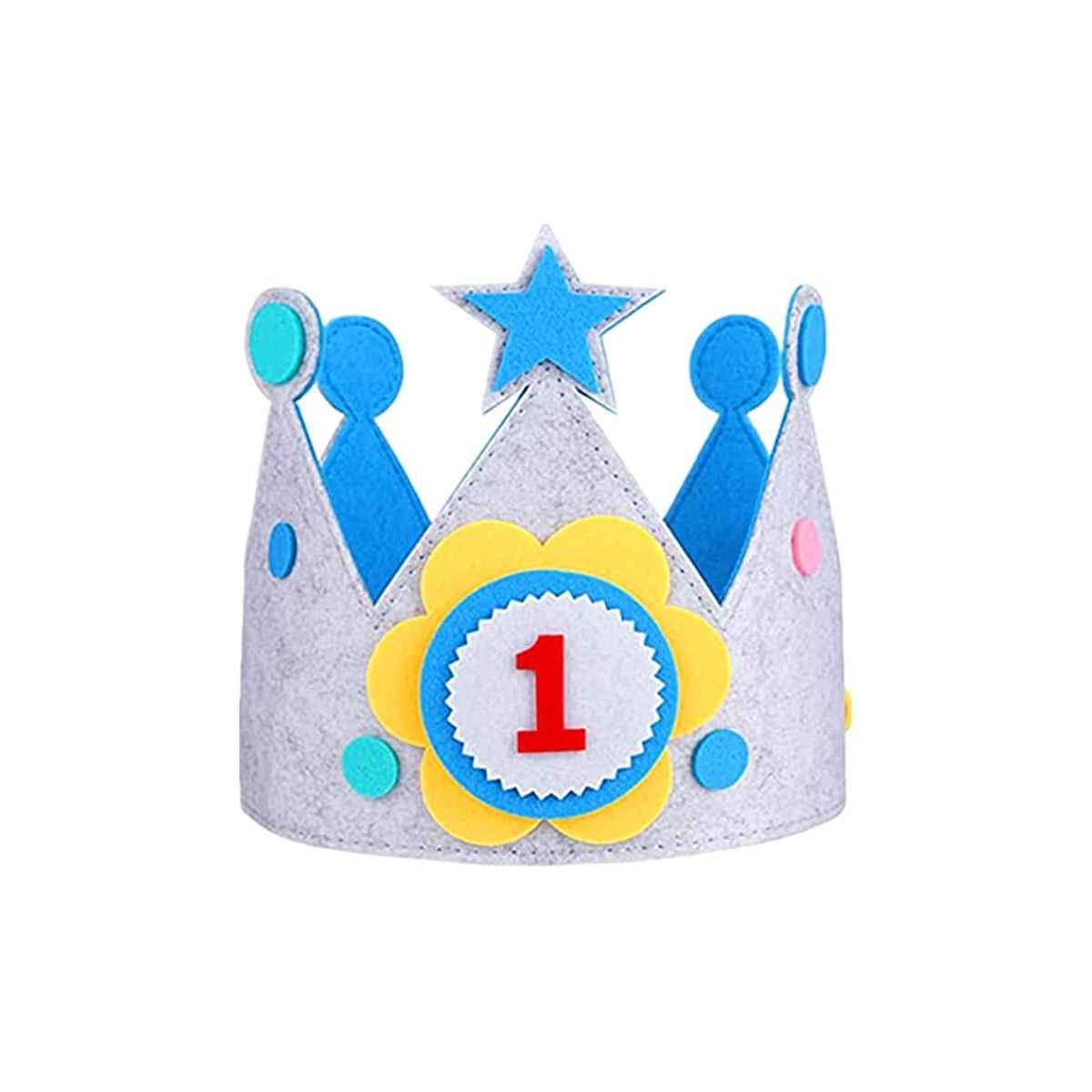 Corona Cumpleaños Con Números Intercambiables Azul - Juegos Y Juguetes Infantiles Para Niños