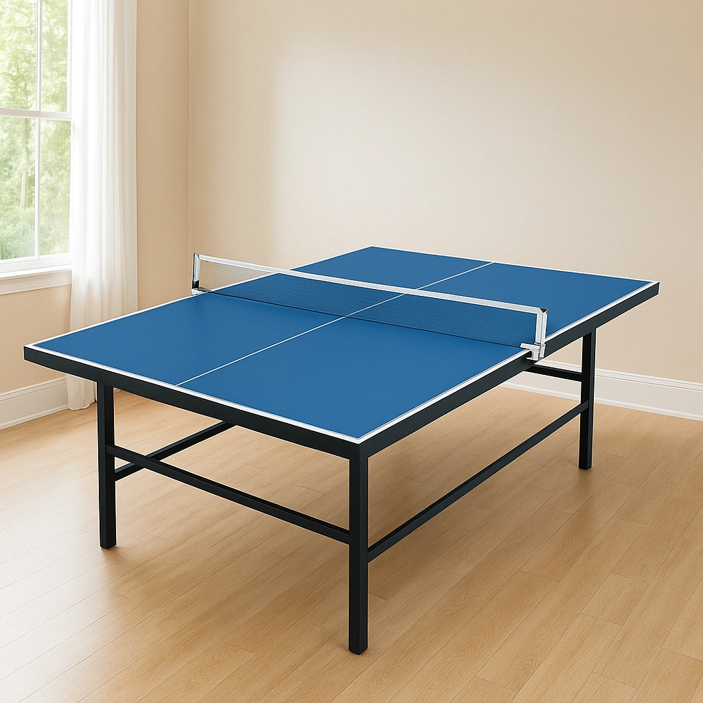 Mesa de ping pong de acero azul, apta para uso interior y exterior 274x152.5x76 cm
