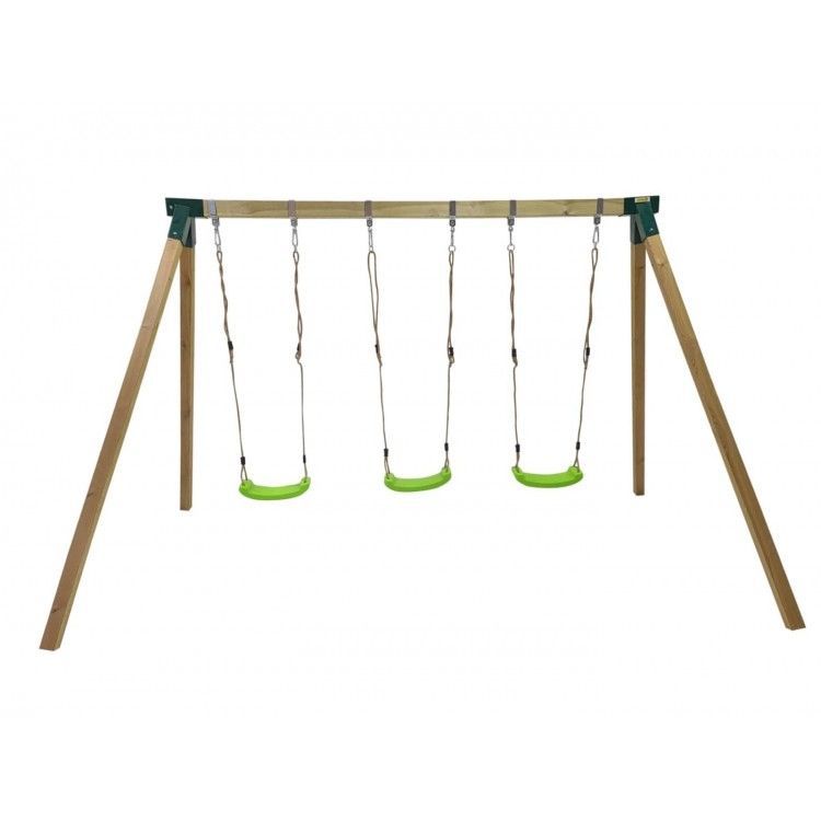 Columpio Triple De Madera Cuadrada Masgames Nori Xl