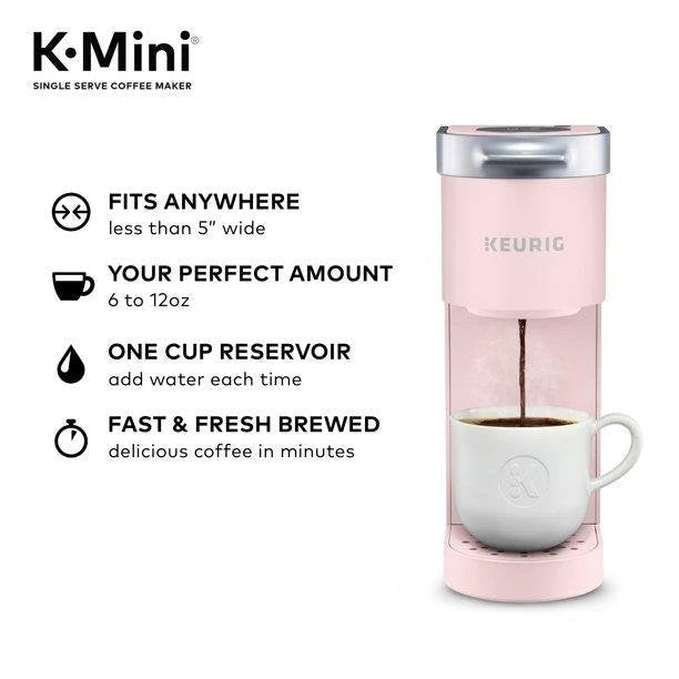 Keurig - Cafetera K-Mini de una sola porción para cápsulas K-Cup – Color Dusty Rose