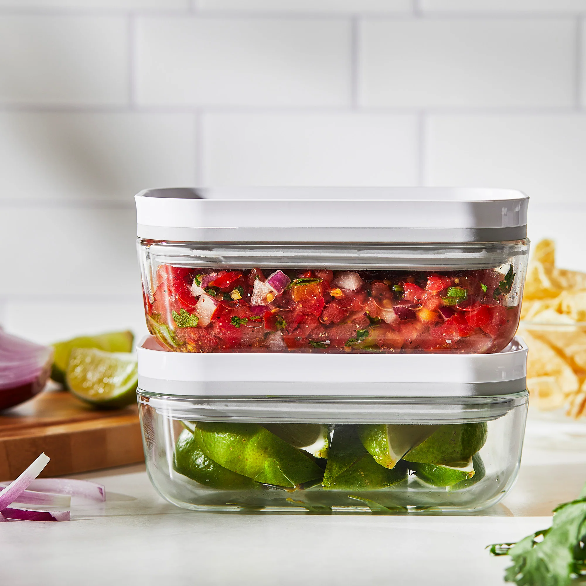 2025 ZWILLING Fresh & Save - Set de 4 recipientes de vidrio para conservación al vacío