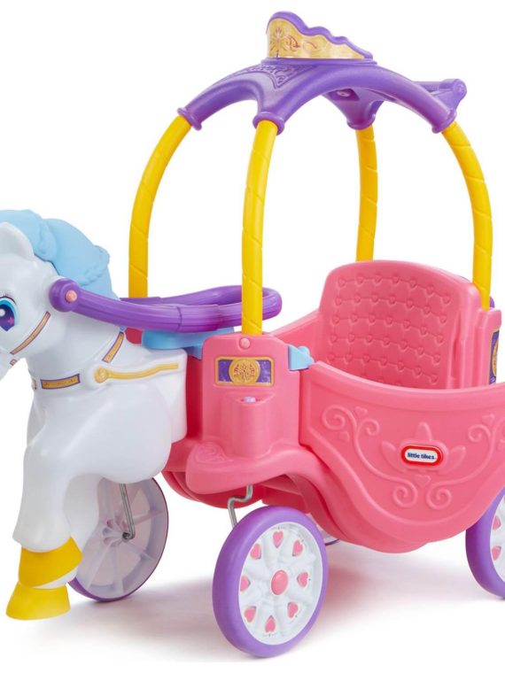 2025 Caballo de princesa y carruaje, juguete para que los niños monten