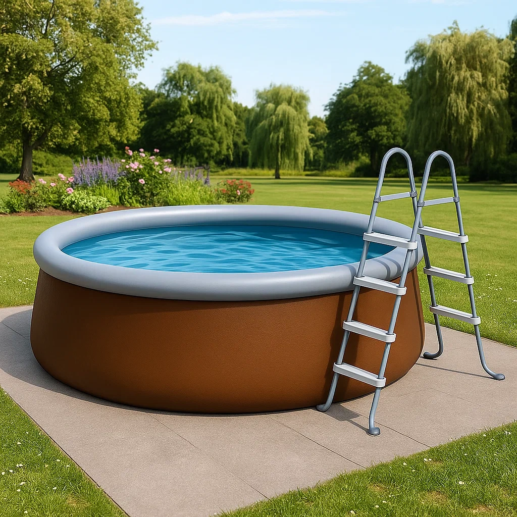 Piscina hinchable autoportante 305x305x76 cm marrón/gris s JfSZAxbJ18XS