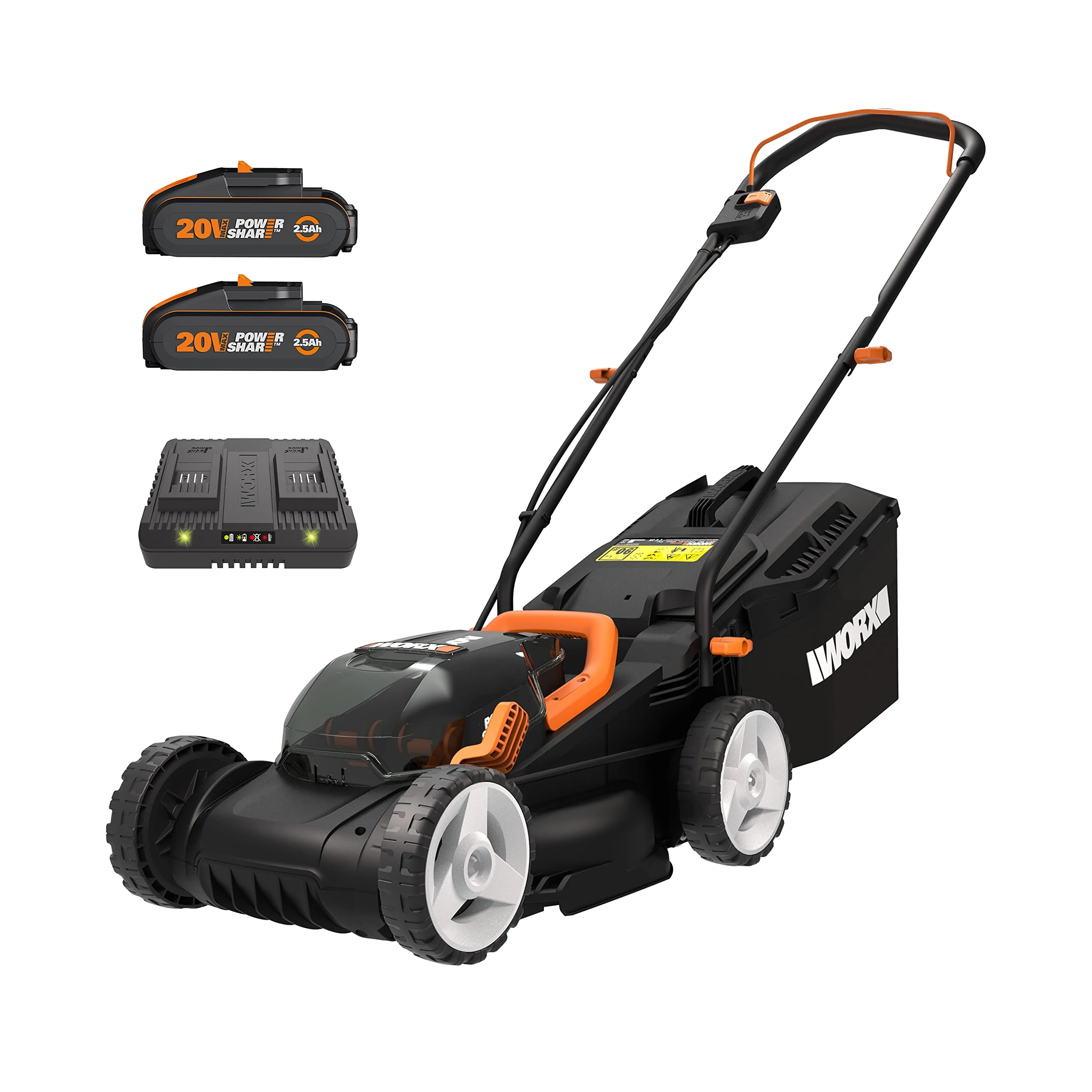 2025 Cortacésped inalámbrico Worx Nitro 34 cm. cortacésped eléctrico. modelo WG779E. 40 V PowerShare PRO con 2 baterías de 2.5 Ah (baterías y cargador incluidos)