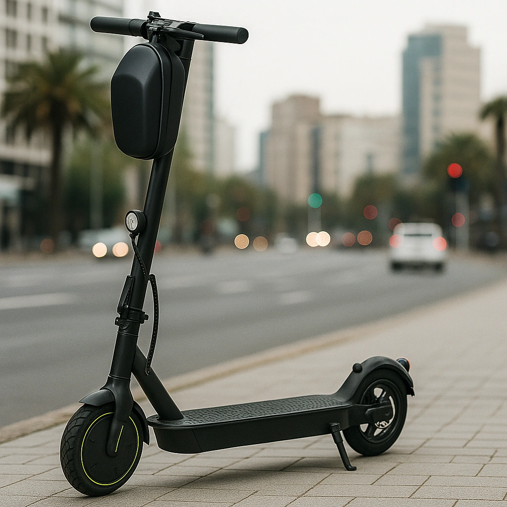 Patinete infantil negro, carcasa de aluminio