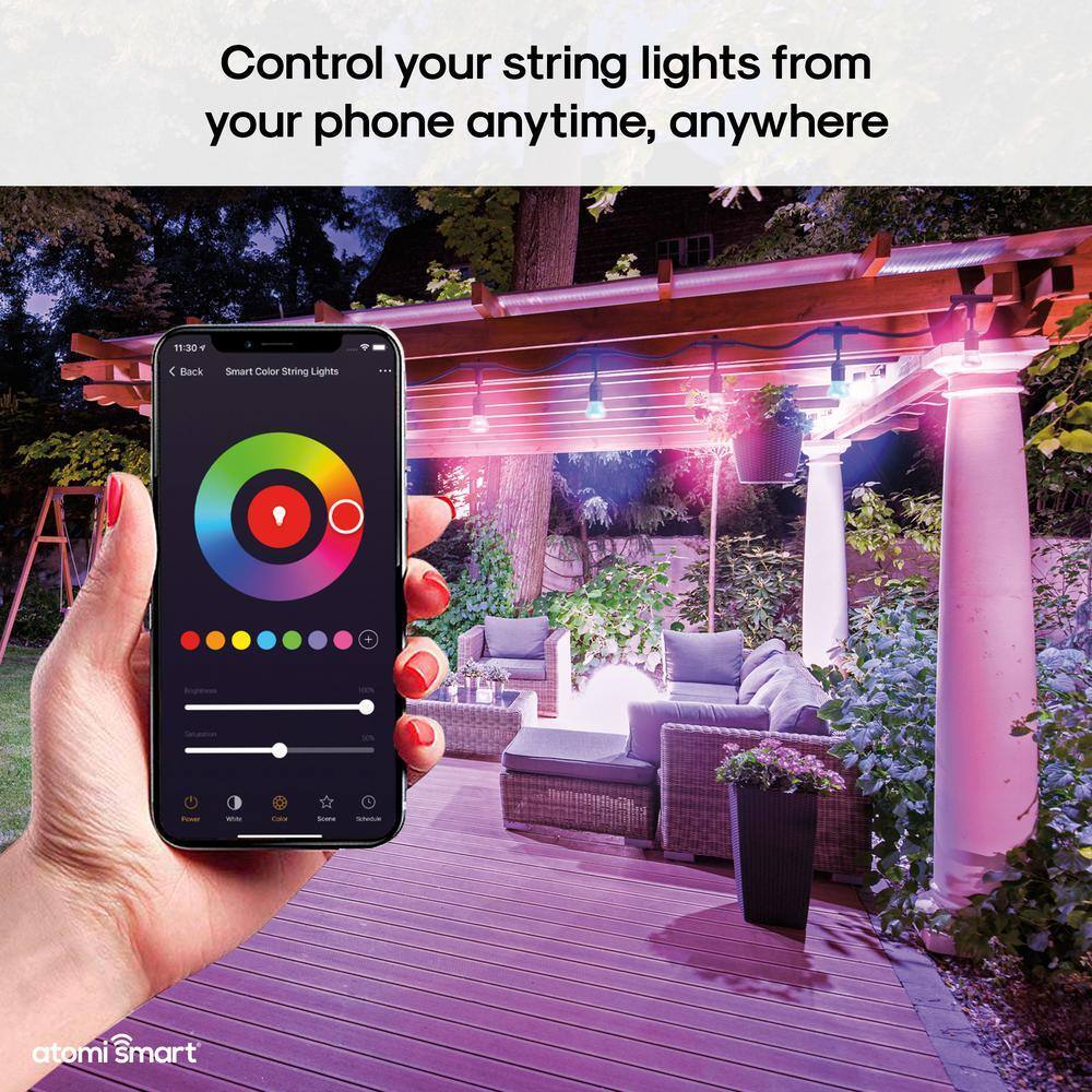 Guirnalda Luminosa Inteligente Atomi Smart WiFi Color – 7.3 m. Compatible con Alexa/Google. LED Impermeables