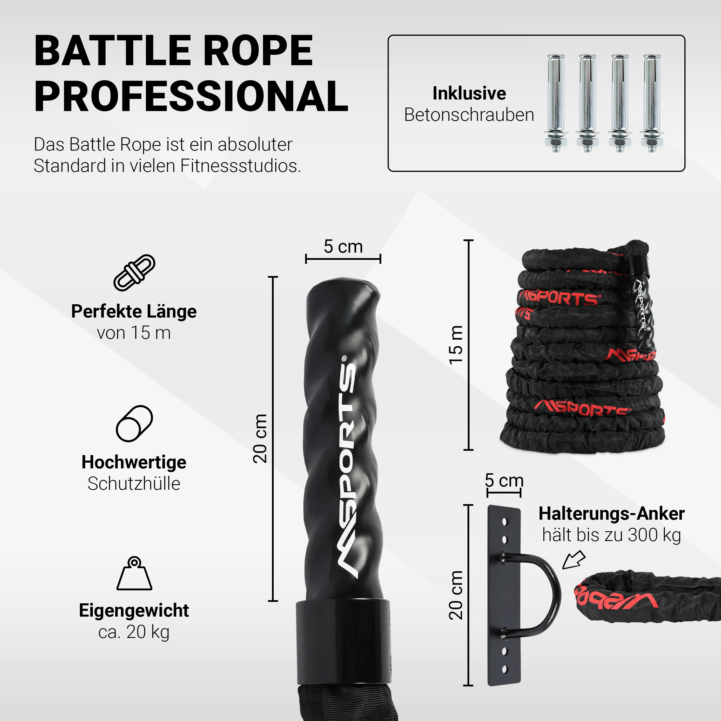2025 Cuerda de Batalla Battle Rope Profesional