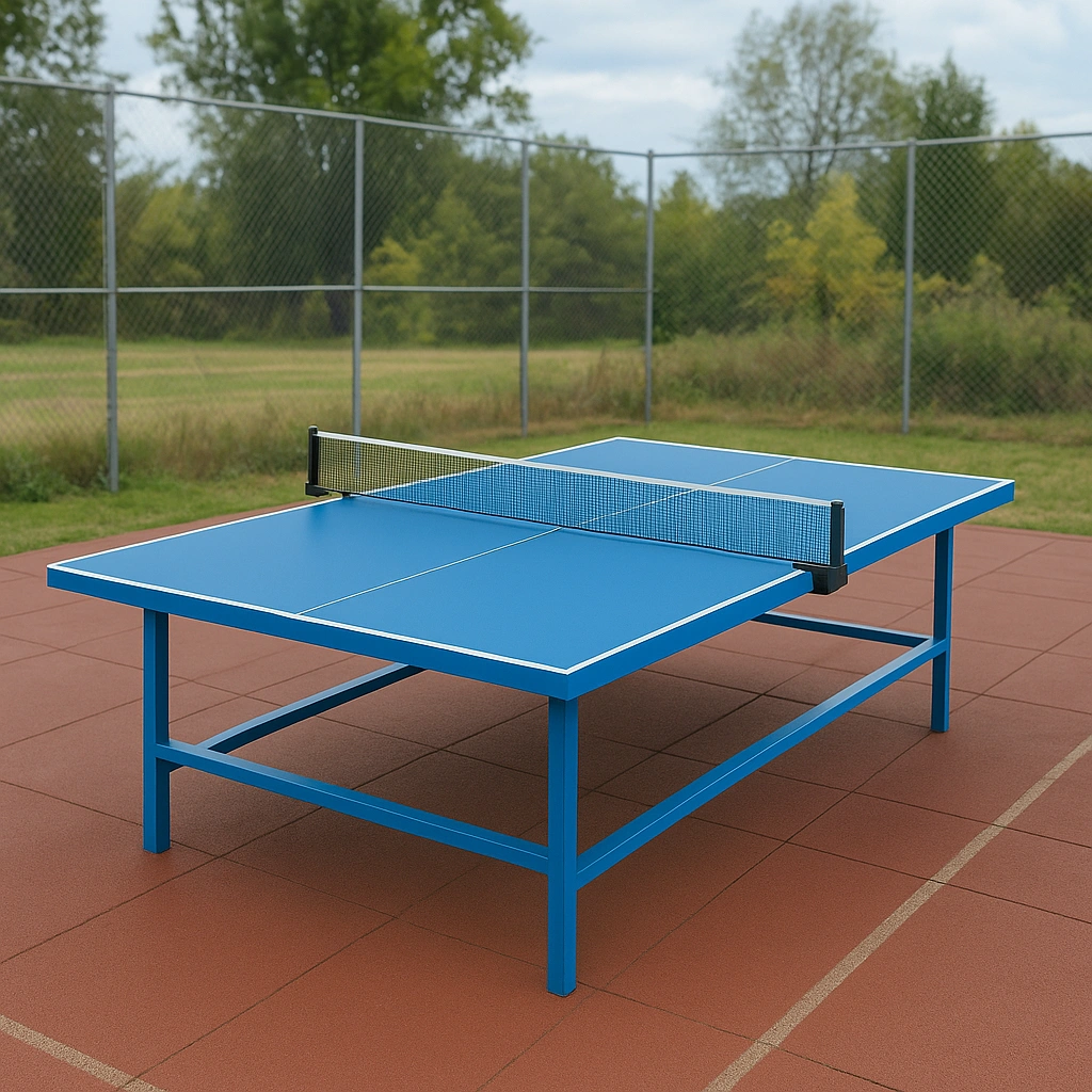 Mesa de ping pong verde/acero para interior y exterior de 274x152.5x76 cm