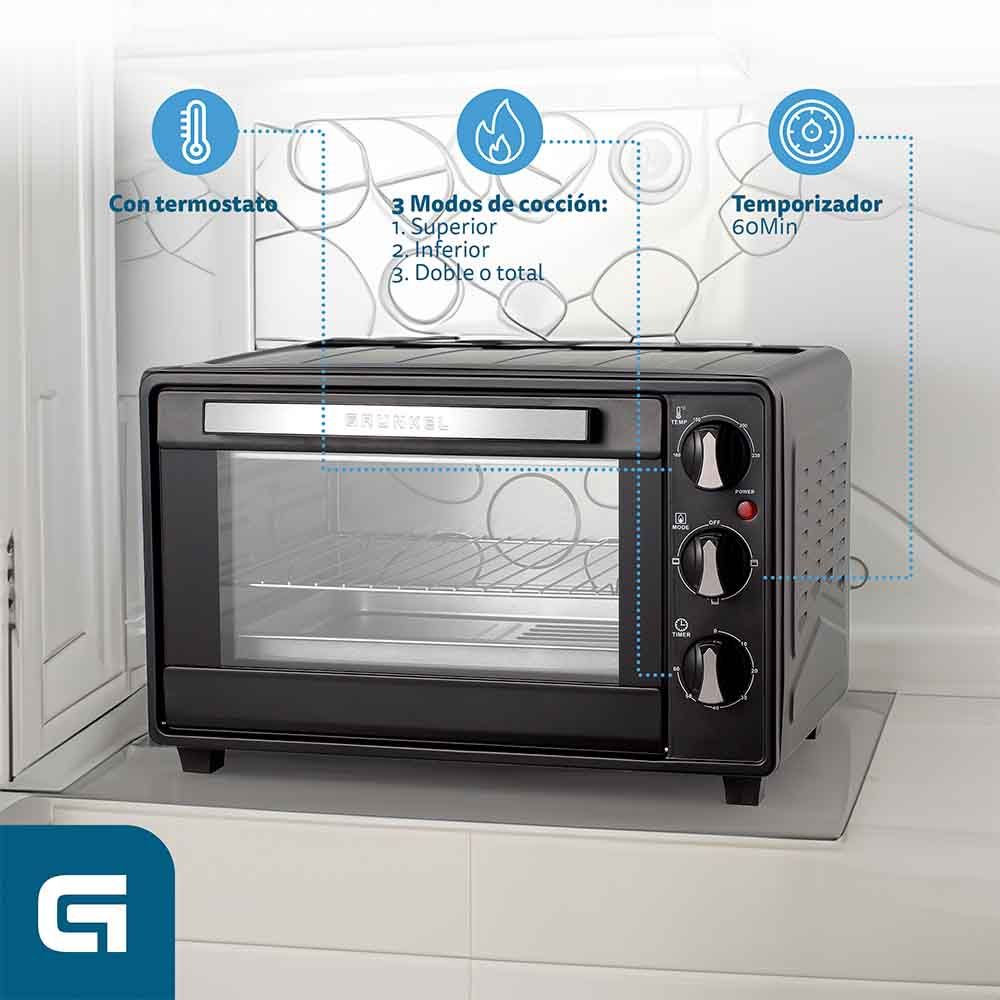 Horno Eléctrico Multifunción De Sobremesa  De 23l - Hr-23hn - 1600w - Negro