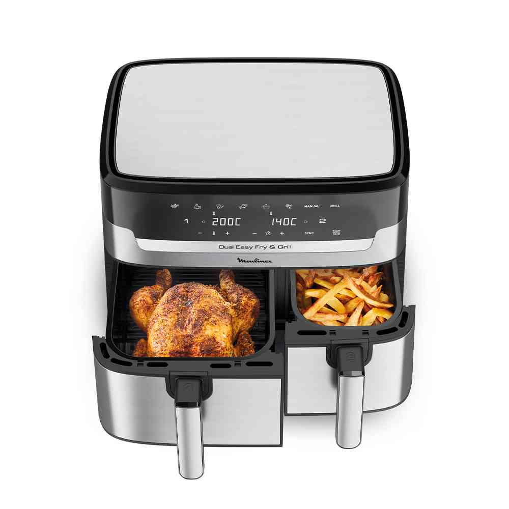 2025 Freidora de Aire Easy Fry & Grill Dual 8,3 Lts Moulinex