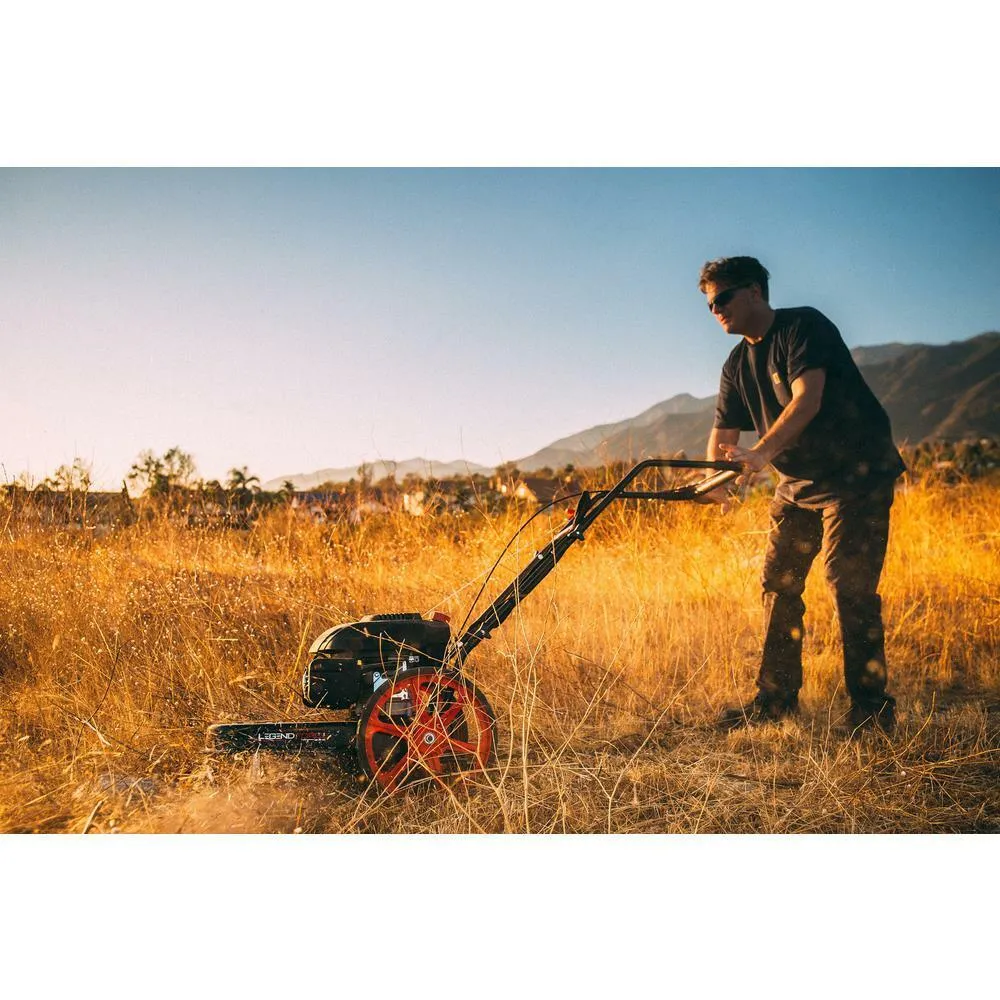 Desbrozadora de empuje Legend Force con cuchilla de 22 pulgadas y motor de 173 cc