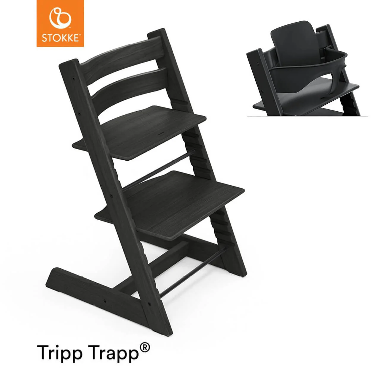 Trona Stokke Tripp Trapp - Negro