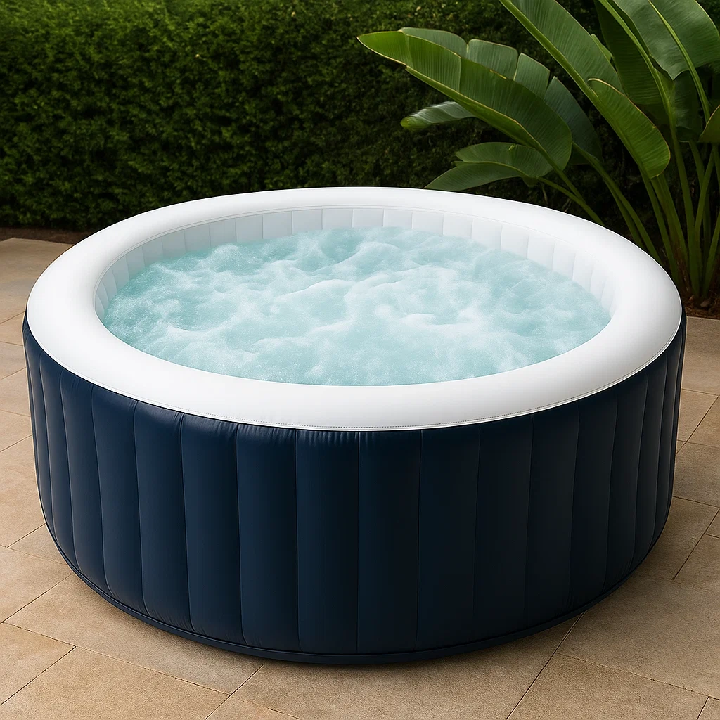 Spas hinchables 178x178x70 cm, 4 plazas, color azul marino/blanco dPoaGdj338qz