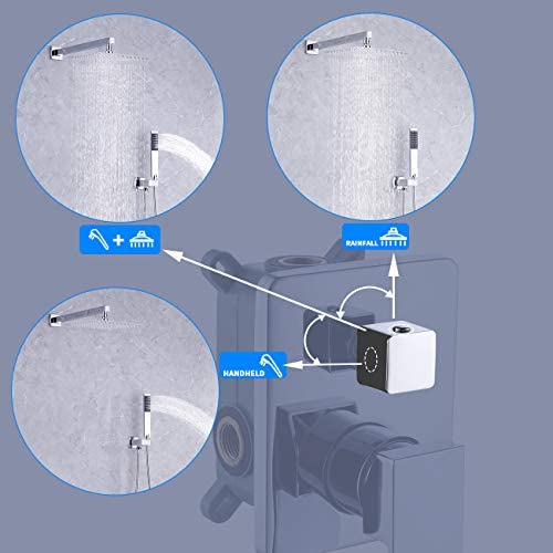 Sistema de Ducha KES con Cabezal de Ducha Rain de 12 Pulgadas