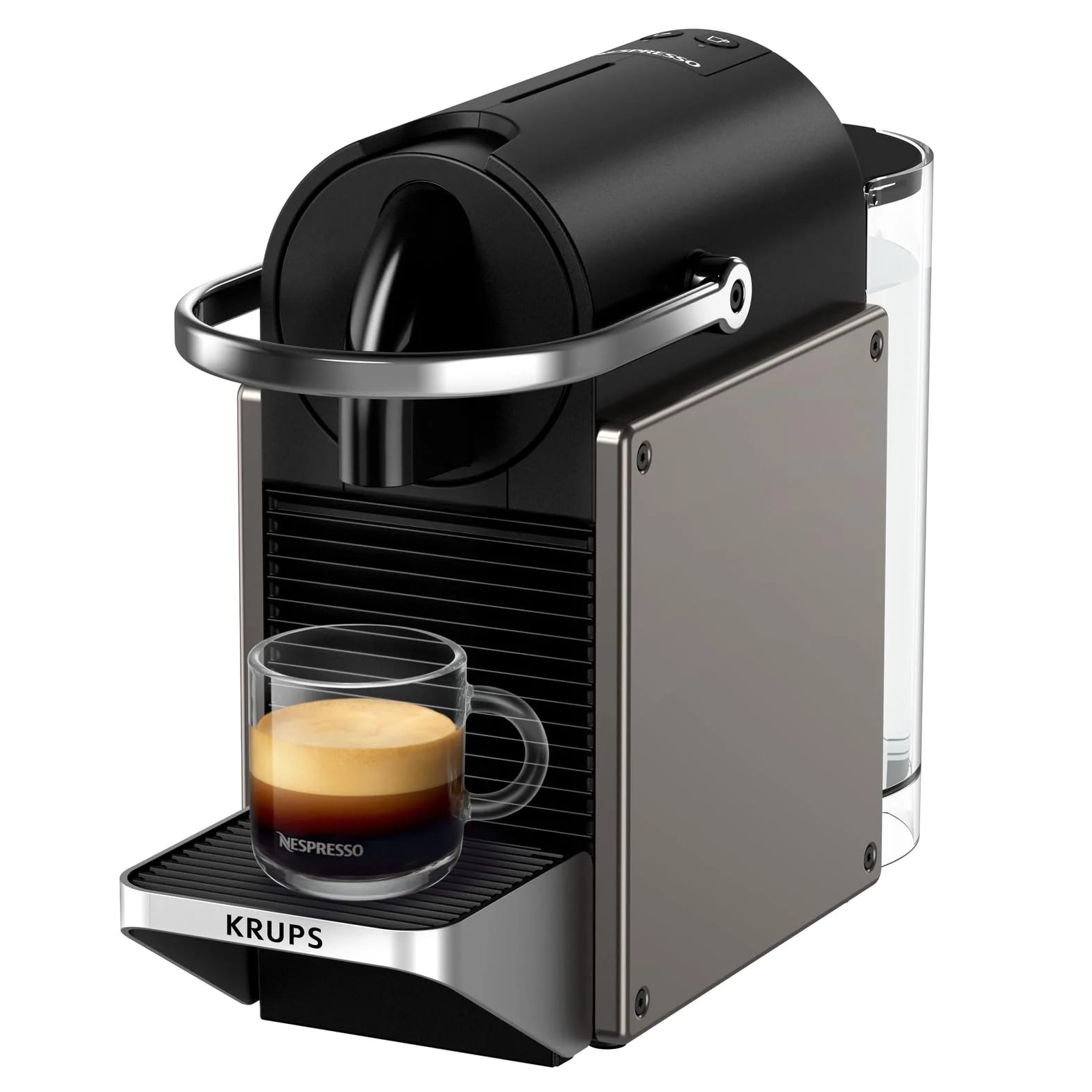 2025 Cafetera de cápsulas Krups Nespresso Pixie Redesign | Espresso y lungo | Estilo industrial | Bajo consumo energético | Apagado automático | Bandeja ajustable | Cápsulas reciclables | Modelo XN306T