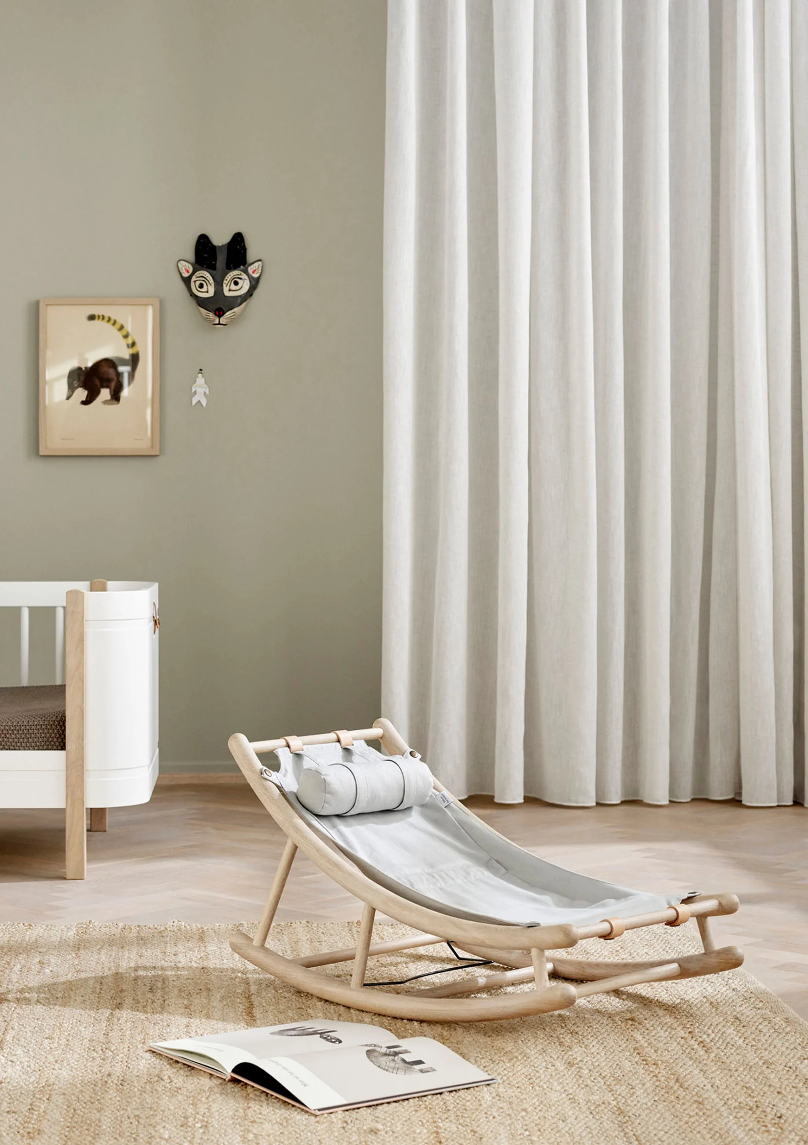 2025 Hamaca para niño pequeño 'Wood' roble / gris