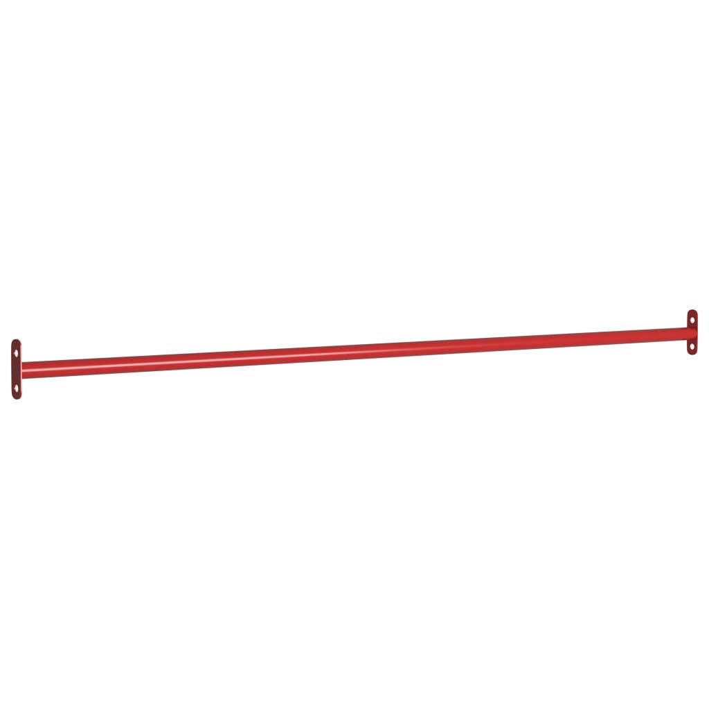 Barras De Gimnasia 3 Piezas 125 Cm Acero Rojo Vidaxl