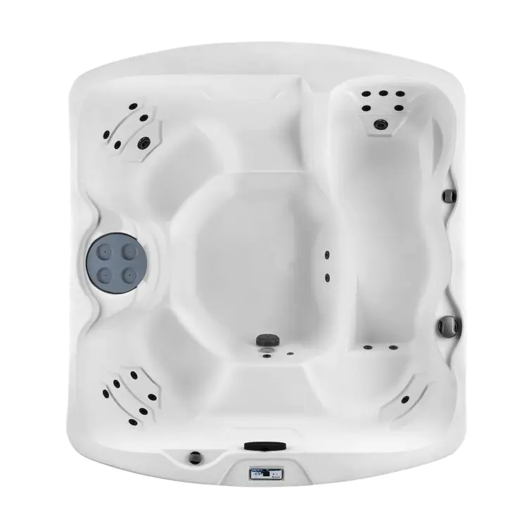 Lifesmart Spas – Spa rectangular Plug and Play 110 V, 5 personas, 23 chorros con ozonizador, color Espresso