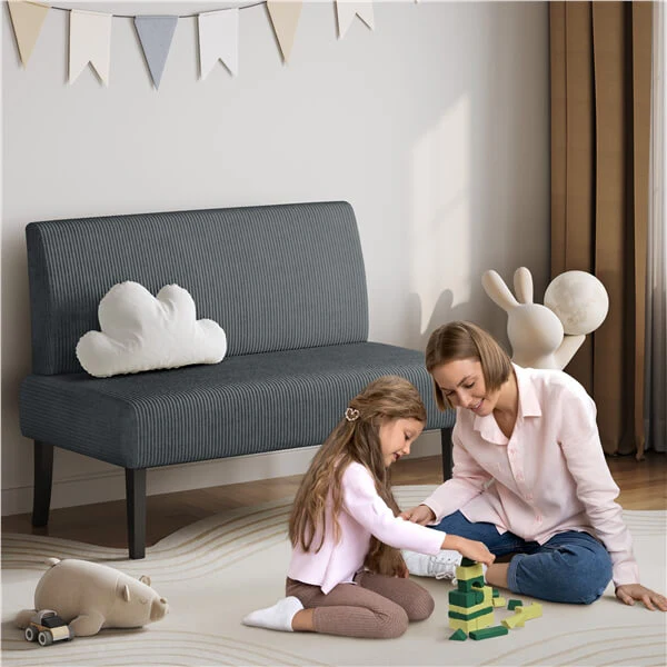 Sofá Pequeño y Cómodo Yaheetech – Mini Sofá de 2 Plazas