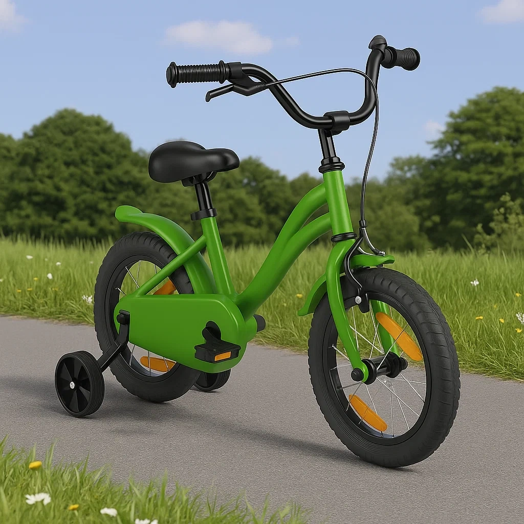 Bicicletas de Niños 14 pulgadas verde adecuada para 3 a 5 años - cKtxszHN13Hj