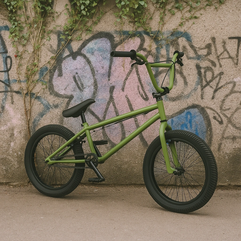 Bicicleta infantil de acero verde de 20